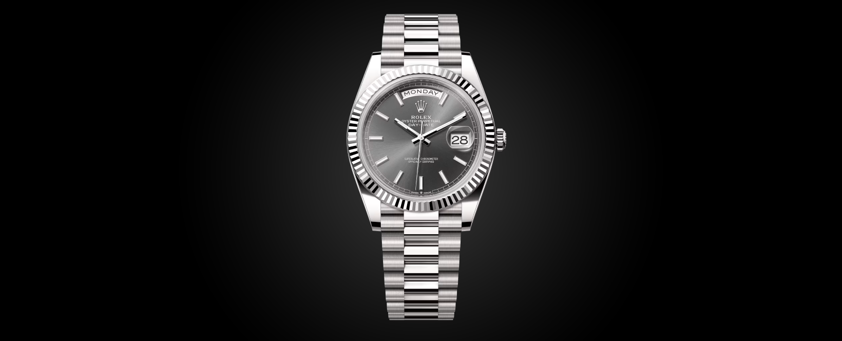 Rolex Day-Date 40 platinum Reference 228239 banner image