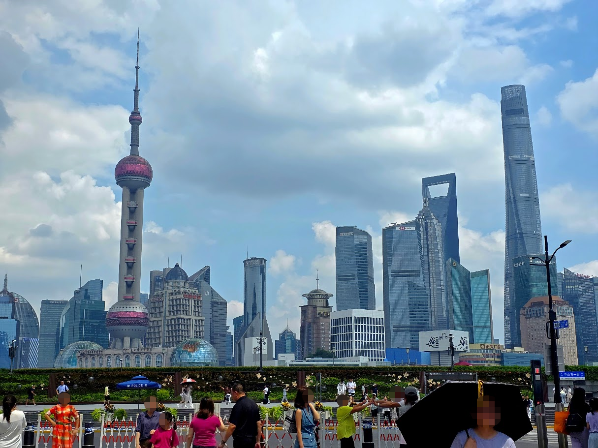 Shanghai's Pudong skyline and the Oriental Pearl Tower in daylight